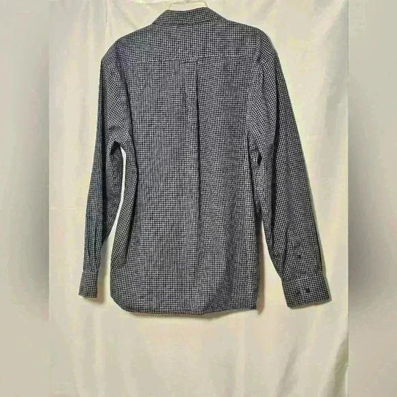 Joseph A. Bank Tailored Fit 1905 Long Sleeve Dress Shirt Gray Navy Blue Size XL - Picture 5 of 7